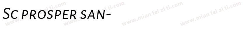 Sc prosper san字体转换